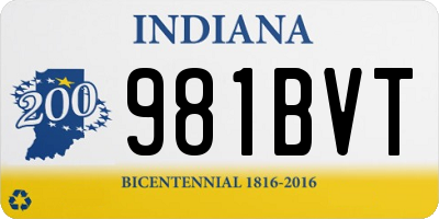 IN license plate 981BVT