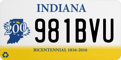 IN license plate 981BVU