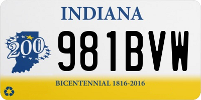 IN license plate 981BVW