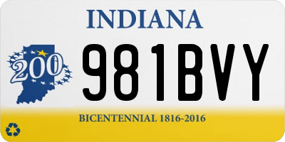 IN license plate 981BVY