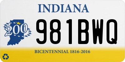 IN license plate 981BWQ