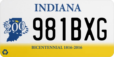 IN license plate 981BXG