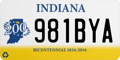 IN license plate 981BYA