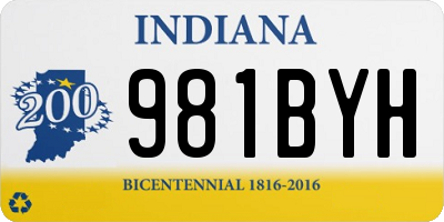 IN license plate 981BYH