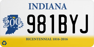 IN license plate 981BYJ