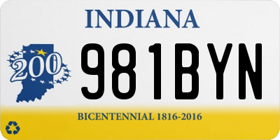 IN license plate 981BYN