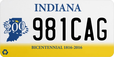 IN license plate 981CAG