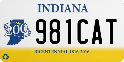 IN license plate 981CAT