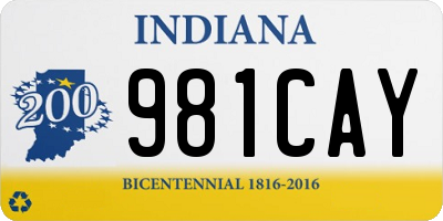 IN license plate 981CAY