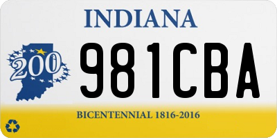 IN license plate 981CBA