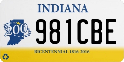 IN license plate 981CBE