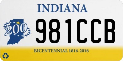 IN license plate 981CCB