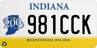 IN license plate 981CCK
