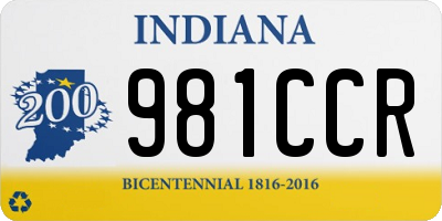 IN license plate 981CCR
