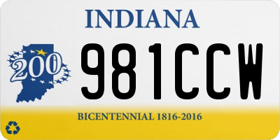 IN license plate 981CCW