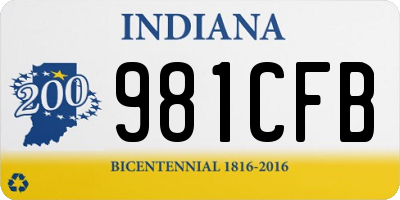 IN license plate 981CFB