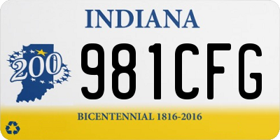 IN license plate 981CFG