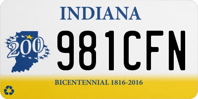 IN license plate 981CFN