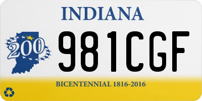 IN license plate 981CGF