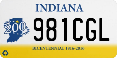 IN license plate 981CGL