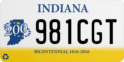 IN license plate 981CGT