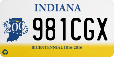 IN license plate 981CGX