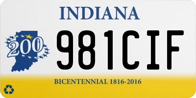 IN license plate 981CIF