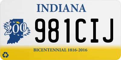 IN license plate 981CIJ