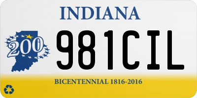 IN license plate 981CIL