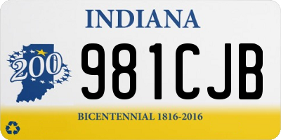 IN license plate 981CJB