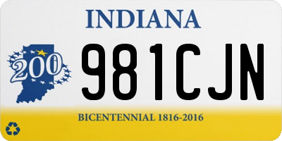 IN license plate 981CJN