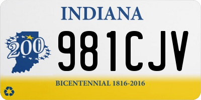 IN license plate 981CJV