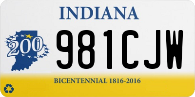 IN license plate 981CJW