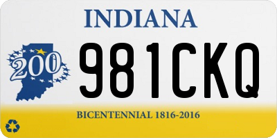 IN license plate 981CKQ