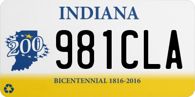 IN license plate 981CLA