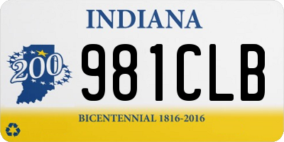 IN license plate 981CLB