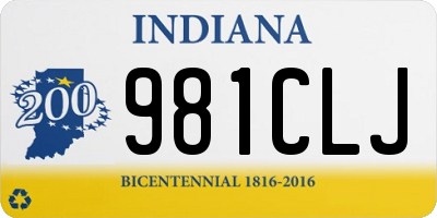 IN license plate 981CLJ