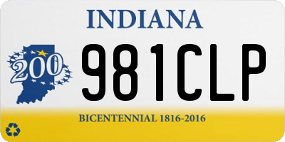 IN license plate 981CLP