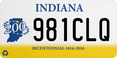 IN license plate 981CLQ