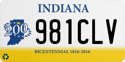 IN license plate 981CLV