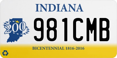 IN license plate 981CMB