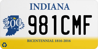 IN license plate 981CMF
