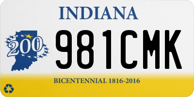 IN license plate 981CMK