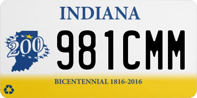 IN license plate 981CMM