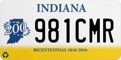 IN license plate 981CMR