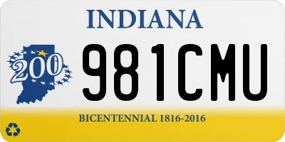 IN license plate 981CMU