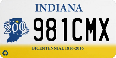 IN license plate 981CMX