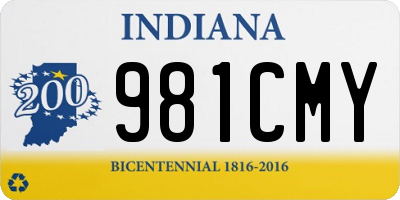 IN license plate 981CMY