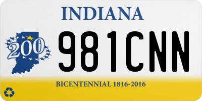 IN license plate 981CNN