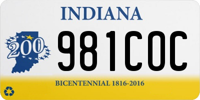 IN license plate 981COC